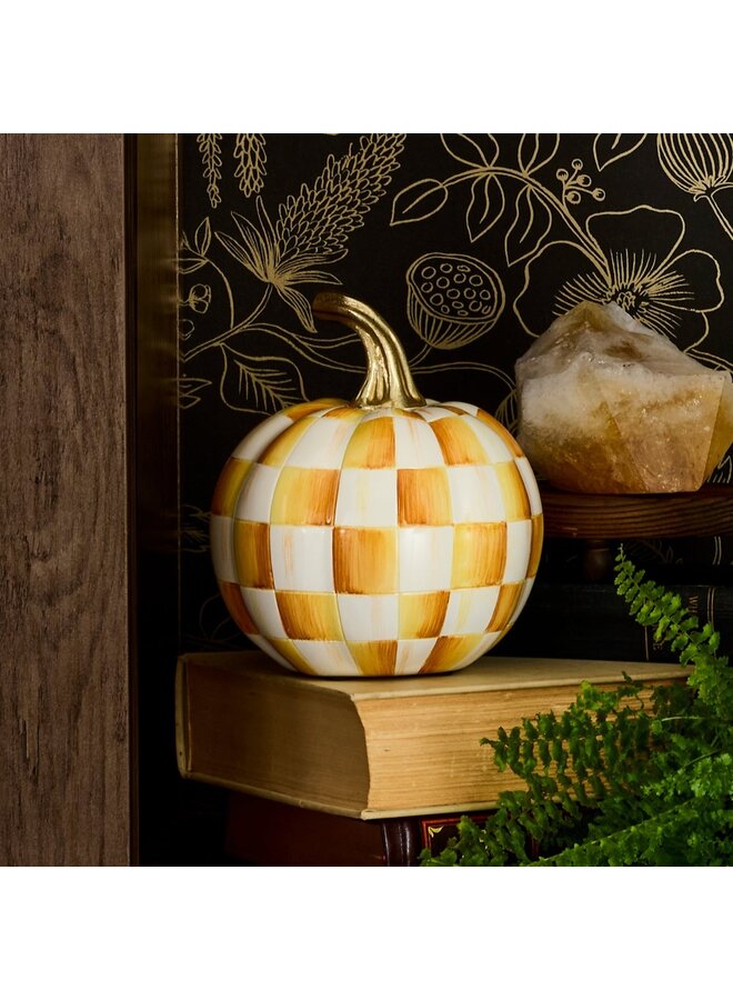 Amber Check Mini Pumpkin