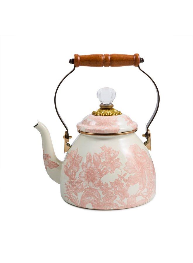 Rosy English Garden 2 Quart Tea Kettle