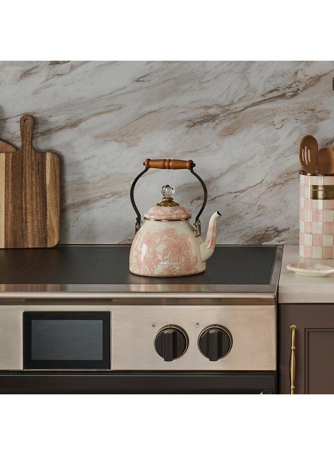 Rosy English Garden 2 Quart Tea Kettle