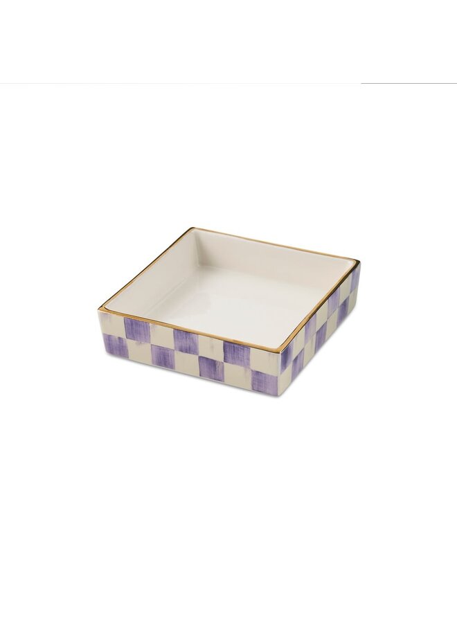 Violet Check Cocktail Napkin Holder