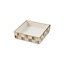 Mocha Check Cocktail Napkin Holder
