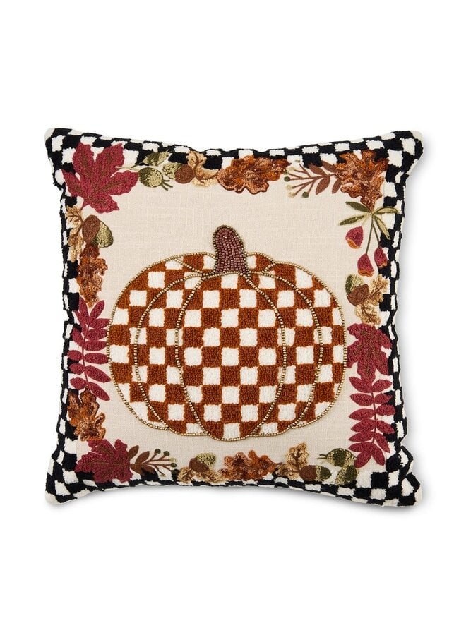 Check Pumpkin Throw Pillow