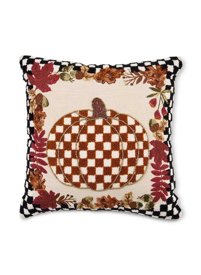 Check Pumpkin Throw Pillow