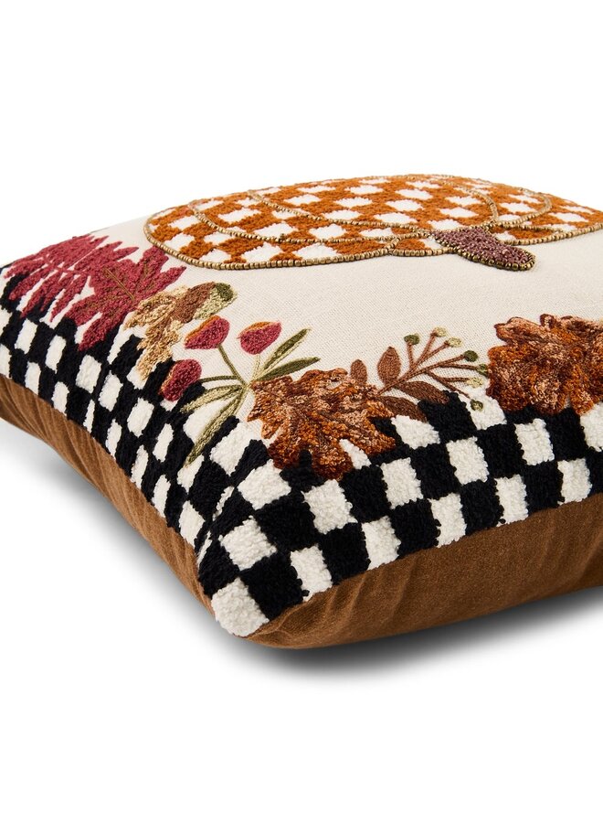 Check Pumpkin Throw Pillow