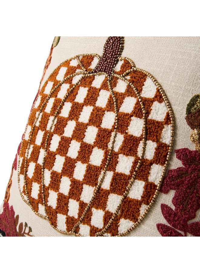 Check Pumpkin Throw Pillow