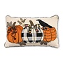 Pumpkin and Crow Lumbar Throw Pillow