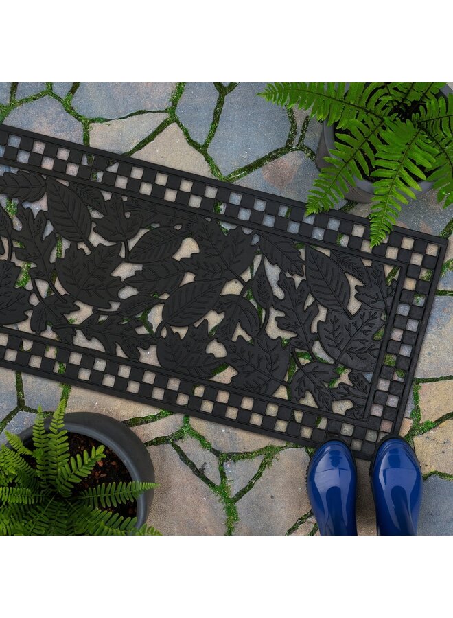 Autumn Leaves Rubber Double Door Entrance Mat