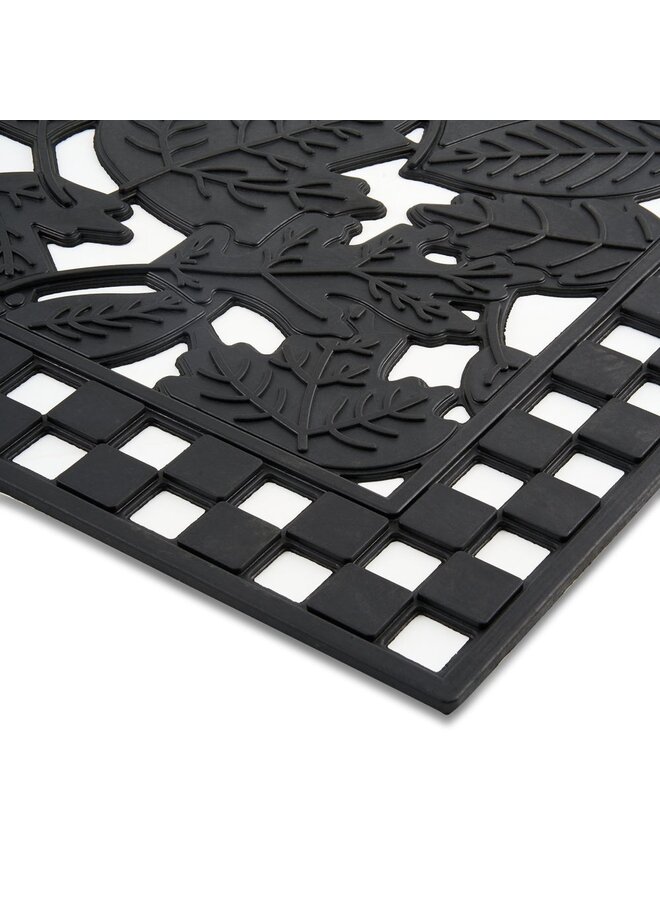 Autumn Leaves Rubber Double Door Entrance Mat