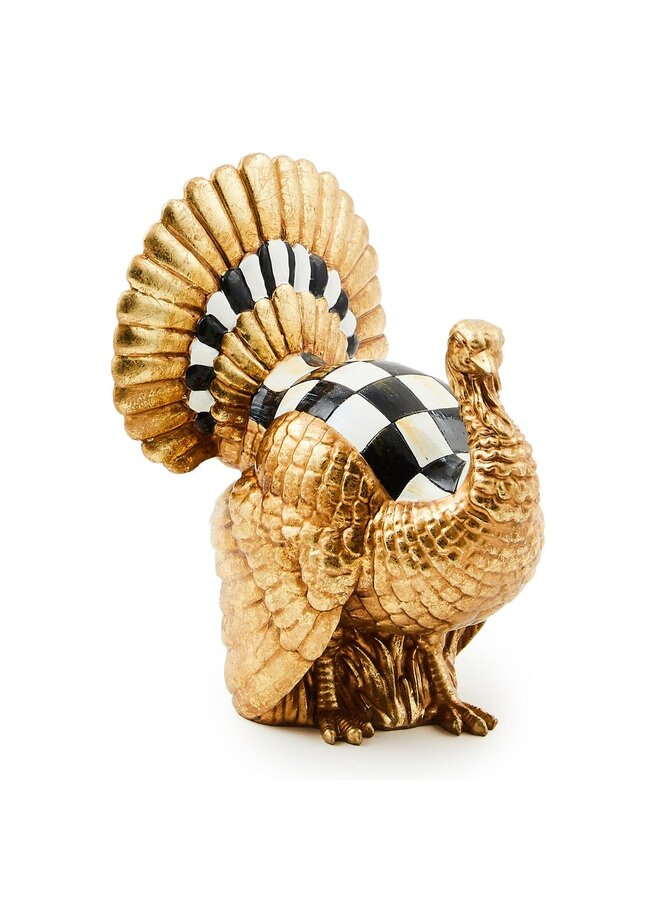 Courtly Check Mini Gold Turkey Figurine