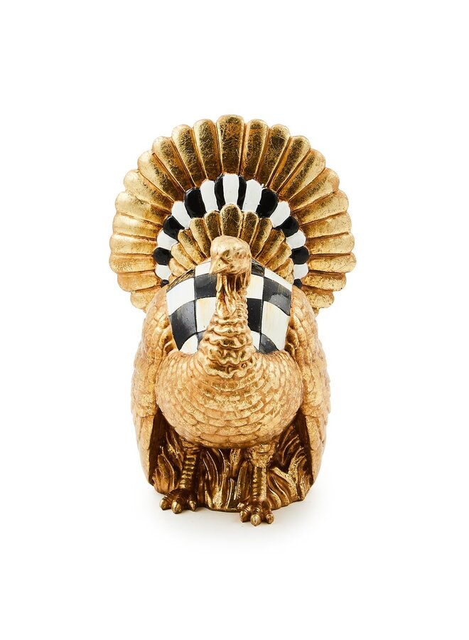 Courtly Check Mini Gold Turkey Figurine