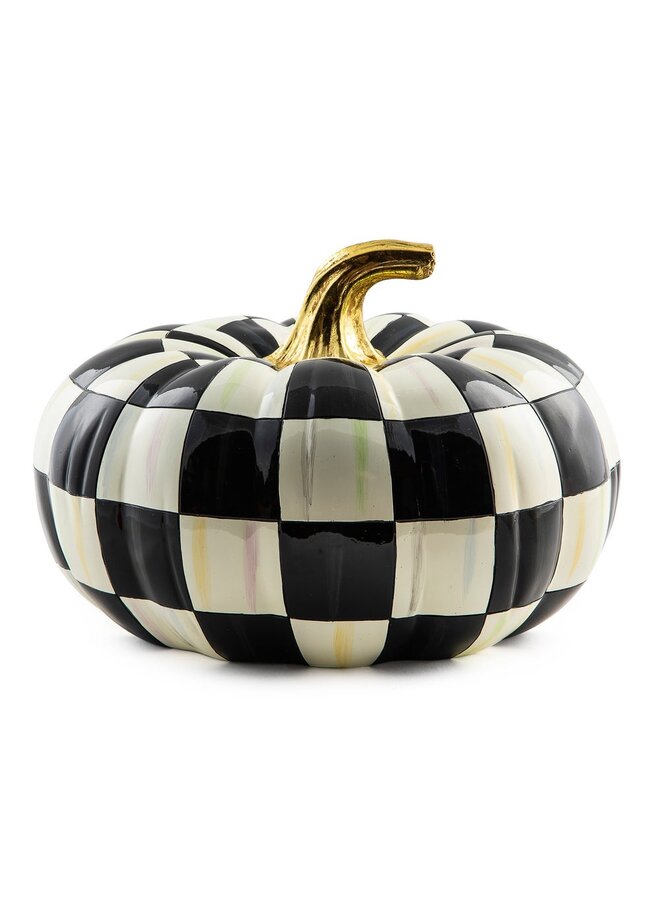 Courtly Check Squashed Glossy Medium Pumpkin