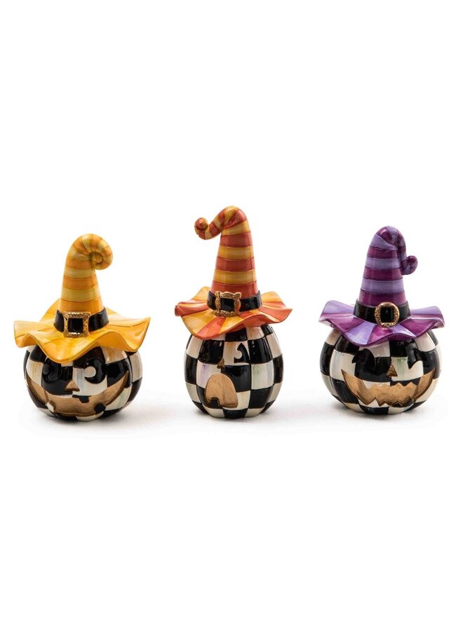 Mini Happy Jack Pumpkins, Set of 3