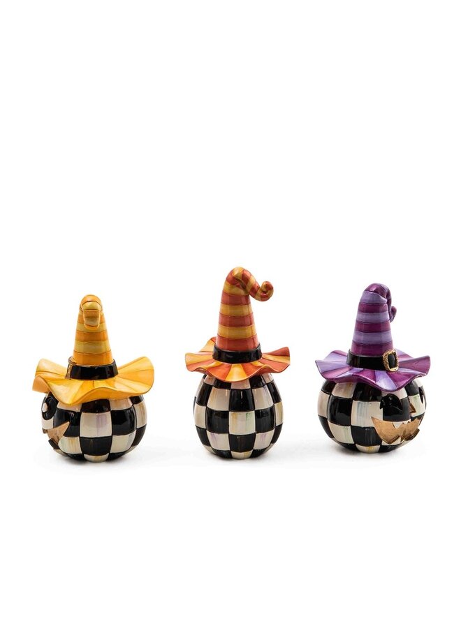 Mini Happy Jack Pumpkins, Set of 3
