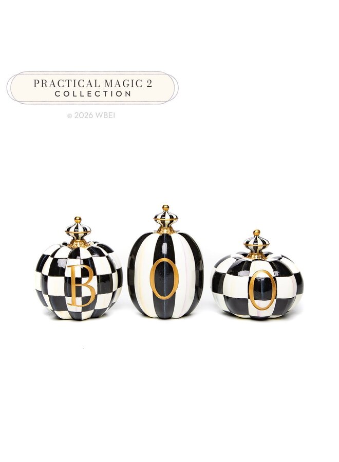 BOO Pumpkins, Set of 3