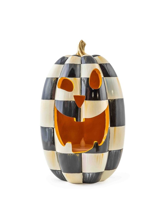 Courtly Check Tall Illuminated Jack O' Lantern