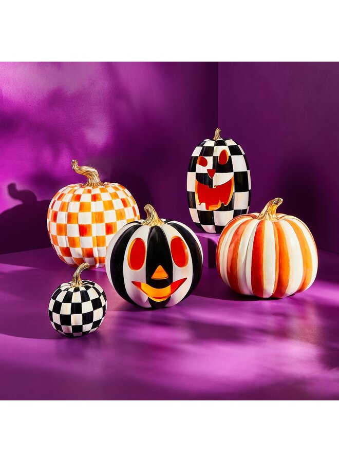 Courtly Check Tall Illuminated Jack O' Lantern
