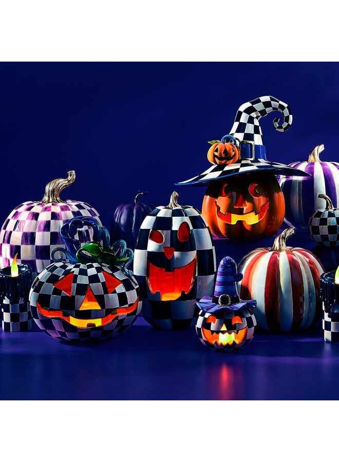 Courtly Check Tall Illuminated Jack O' Lantern
