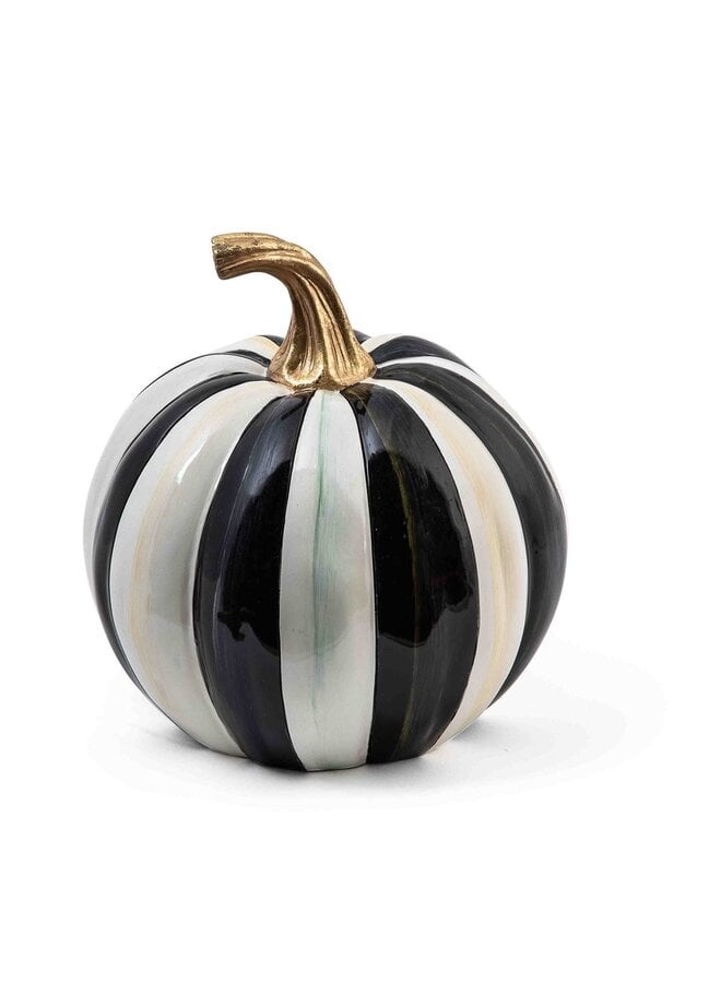 Courtly Stripe Glossy Small Pumpkin