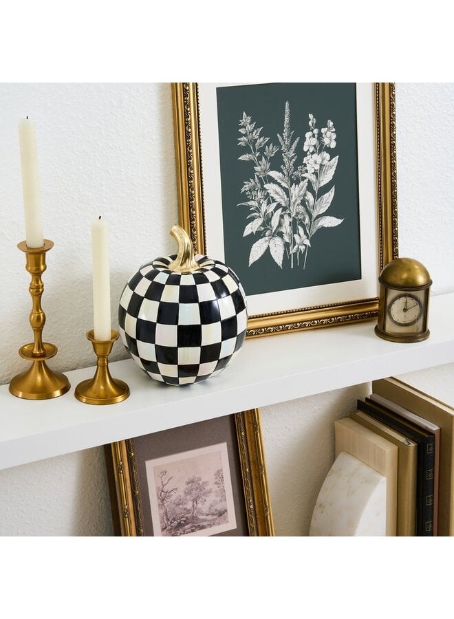 Courtly Check Glossy Small Pumpkin