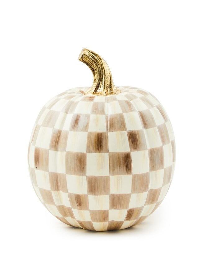 Mocha Check Small Pumpkin