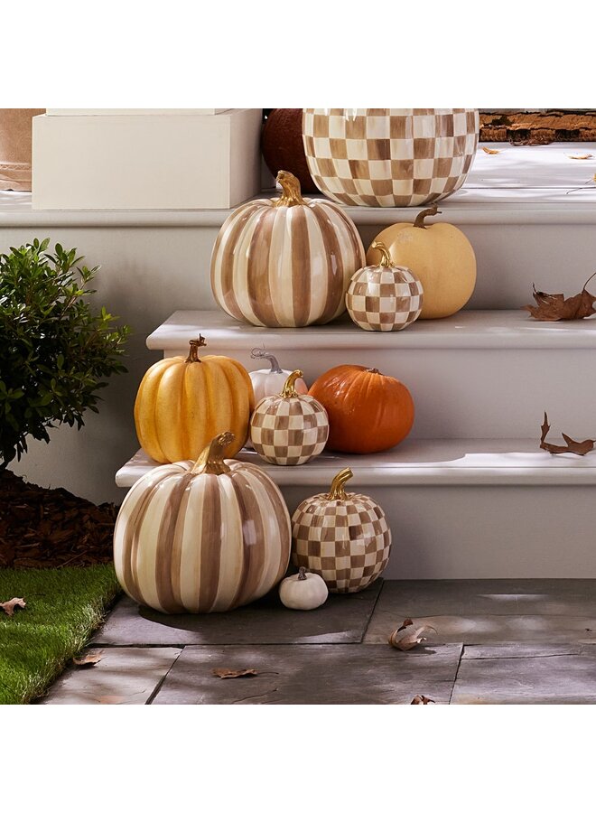 Mocha Stripe Medium Pumpkin