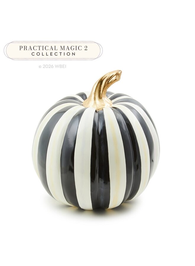Courtly Stripe Glossy Medium Pumpkin