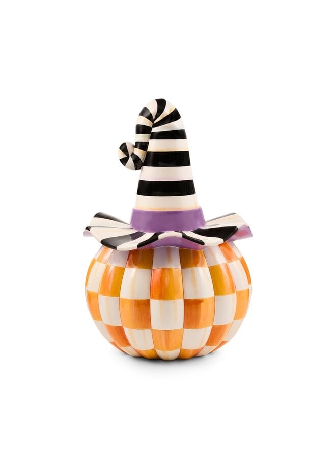 Orange Check Happy Jack Illuminated Pumpkin