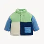 BLUE COLORBLOCK SHERPA BOYS JACKET