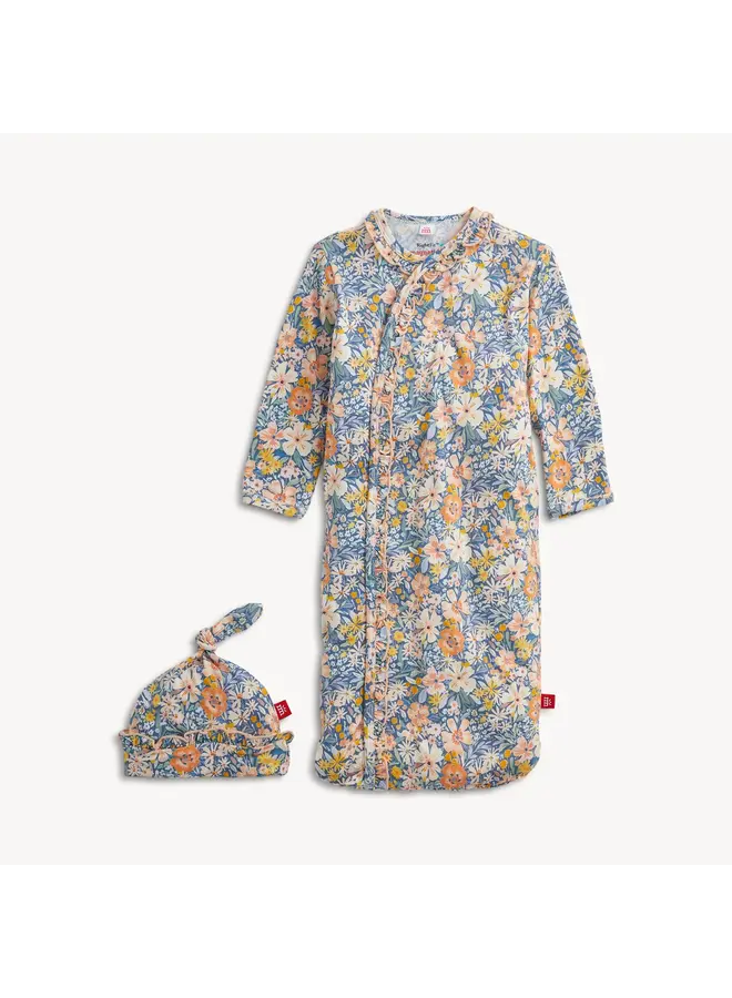 FLORA MODAL GOWN+HAT SET W RUFFLE