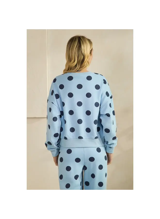 Polka Dot Crewneck Sweatshirt -