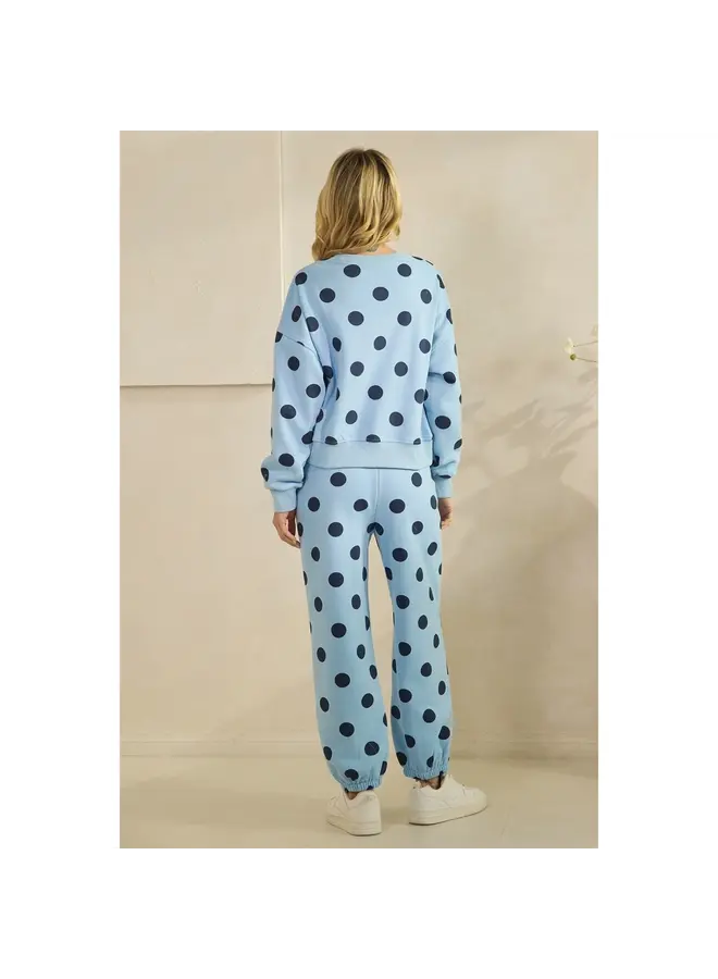 Polka Dot Crewneck Sweatshirt -