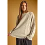 Round Neck Cable Knitted Top