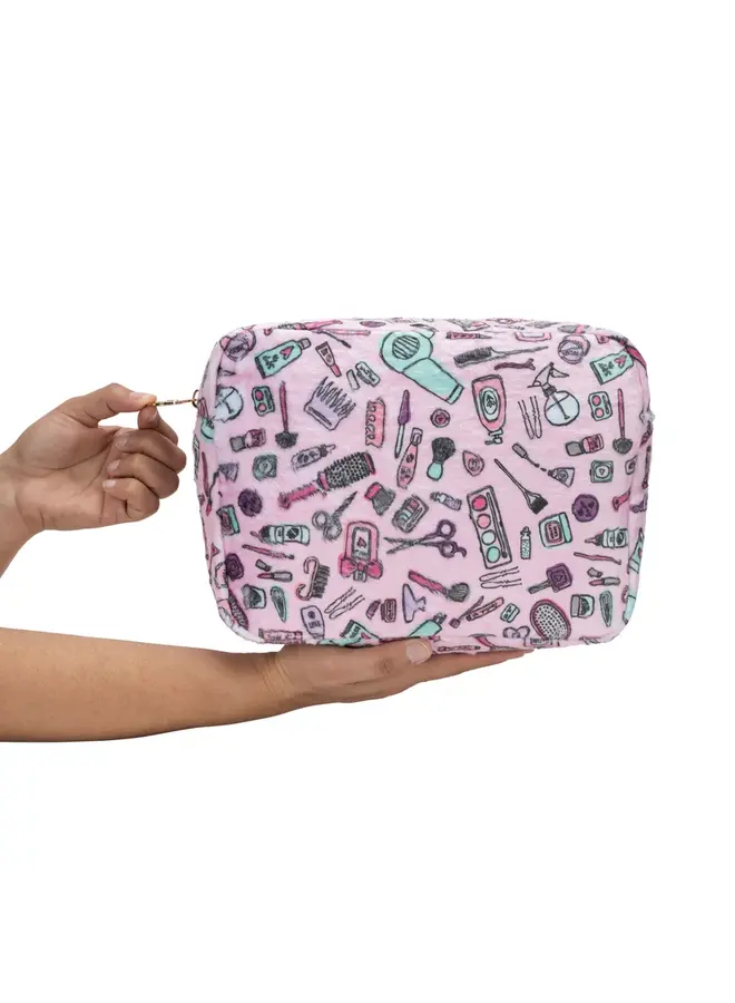 Plush and Nylon Pouch Trio