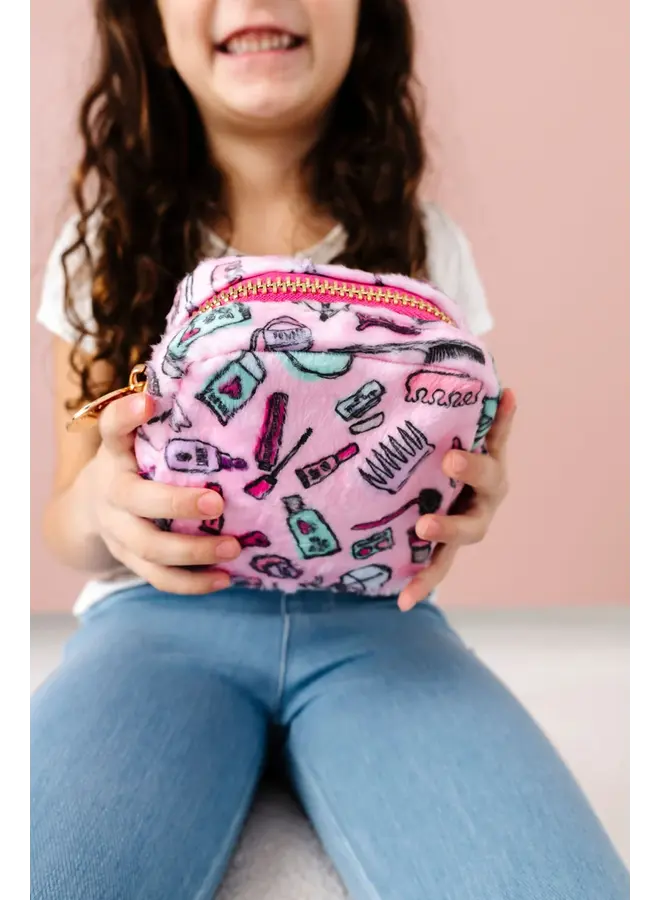 Plush and Nylon Pouch Trio