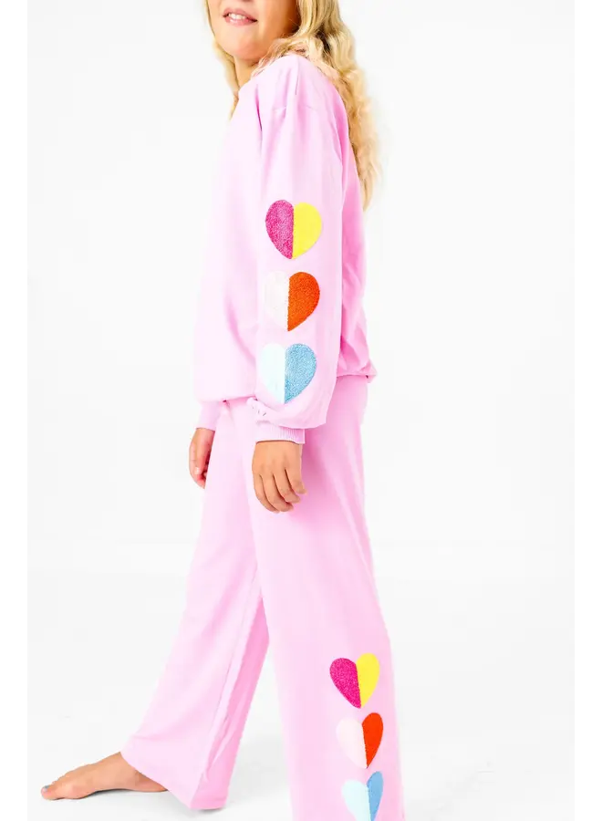 Two Tone Hearts Sweatsuit -