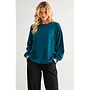 Rosanne Pointe Knit Top with Lace-