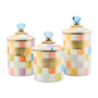 Confetti Check Canisters, Set of 3