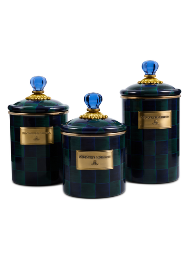Juniper Check Canisters, Set of 3