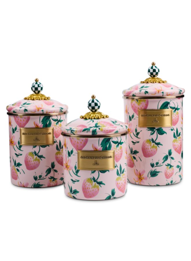 Strawberry Canisters, Set of 3