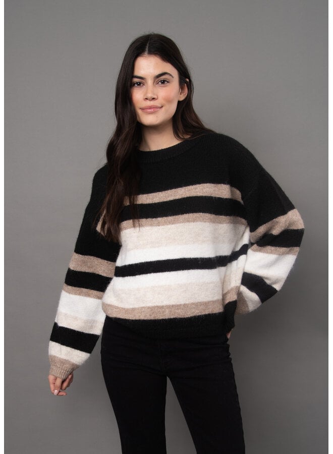 Faustina Long Sleeve Stripe Pullover-
