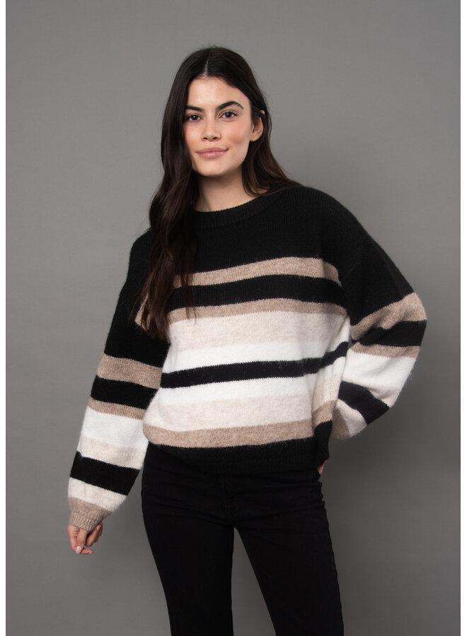 Faustina Long Sleeve Stripe Pullover-