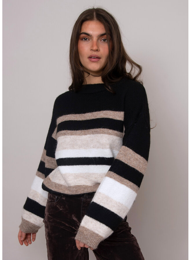 Faustina Long Sleeve Stripe Pullover-