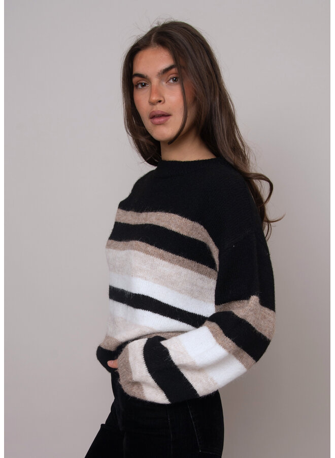 Faustina Long Sleeve Stripe Pullover-