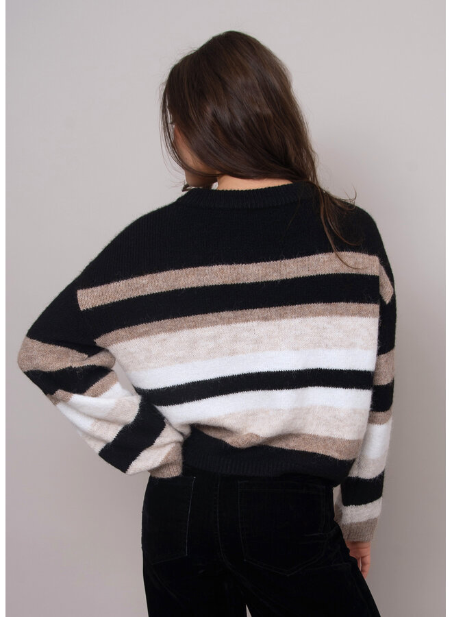Faustina Long Sleeve Stripe Pullover-