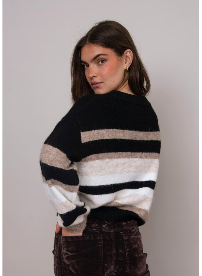 Faustina Long Sleeve Stripe Pullover-