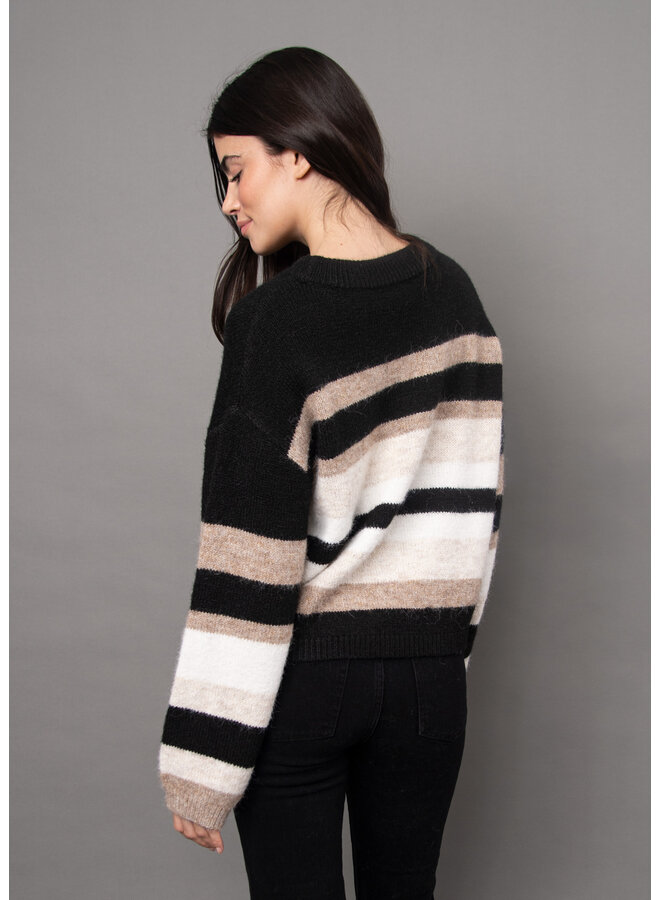 Faustina Long Sleeve Stripe Pullover-