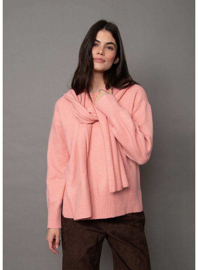 Waverly Long Sleeve Pull-Over With Scarf-