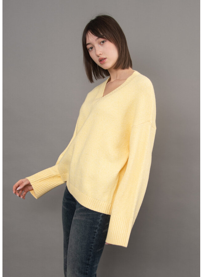 Noomi V Neck Long Sleeve Pullover-