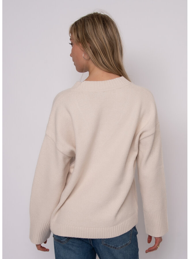 Noomi V Neck Long Sleeve Pullover-