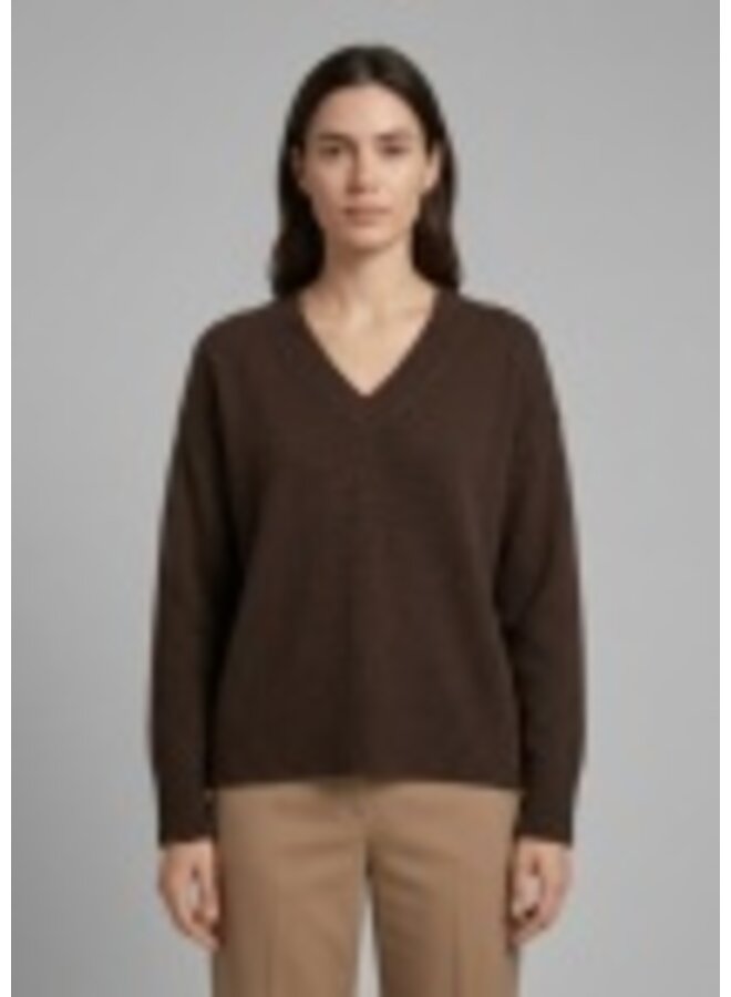 Noomi V Neck Long Sleeve Pullover-